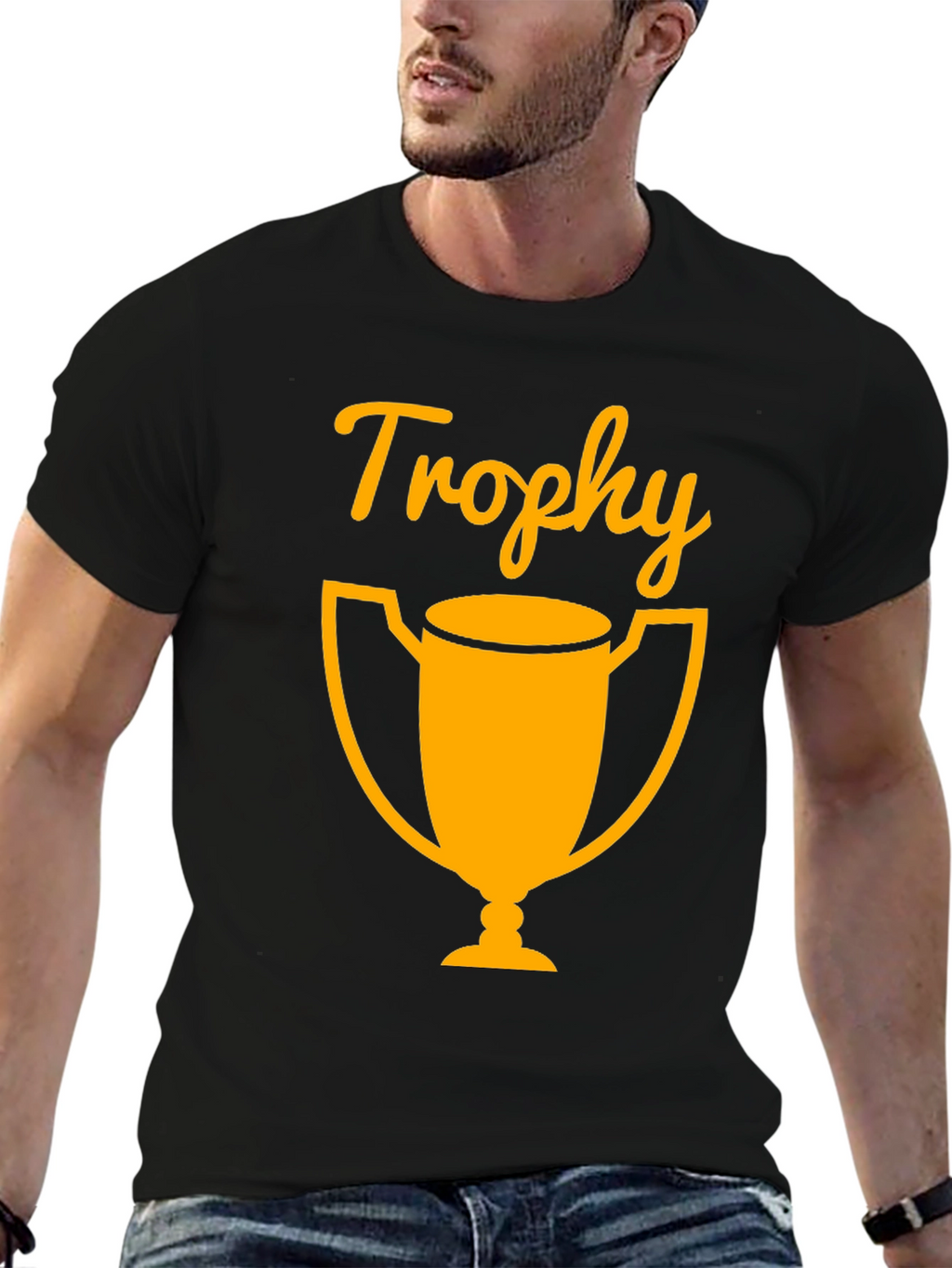 Trophy Graphic Print T-Shirt - Casual Wear