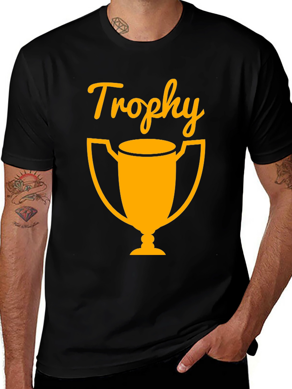 Trophy Graphic Print T-Shirt - Casual Wear