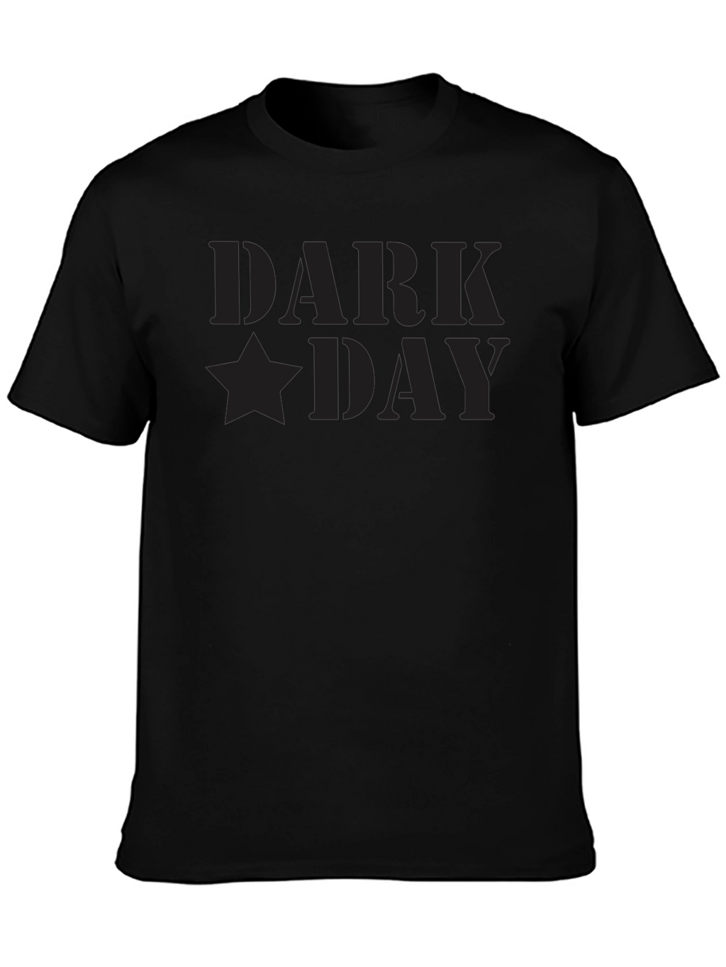 Dark Day Black Graphic Tee - Premium Soft Cotton