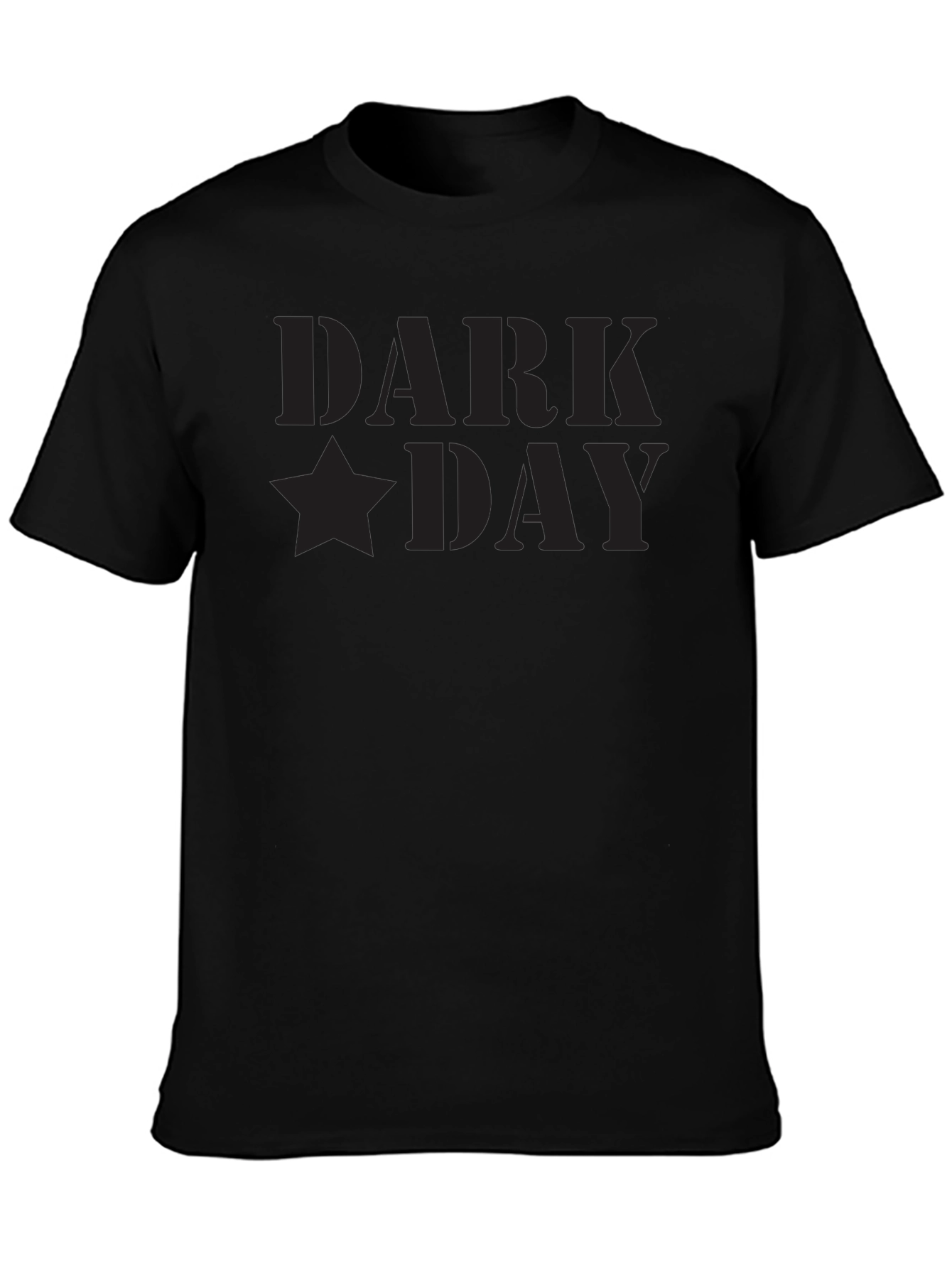 Dark Day Black Graphic Tee - Premium Soft Cotton