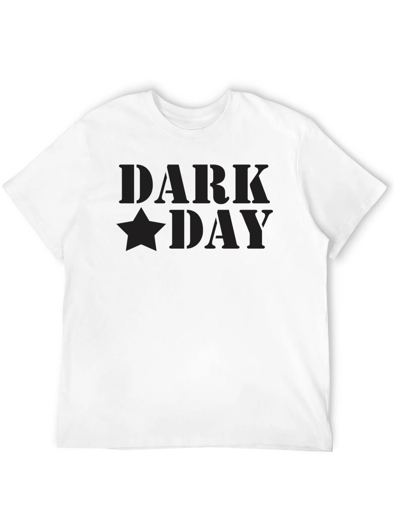 Dark Day Black Graphic Tee - Premium Soft Cotton