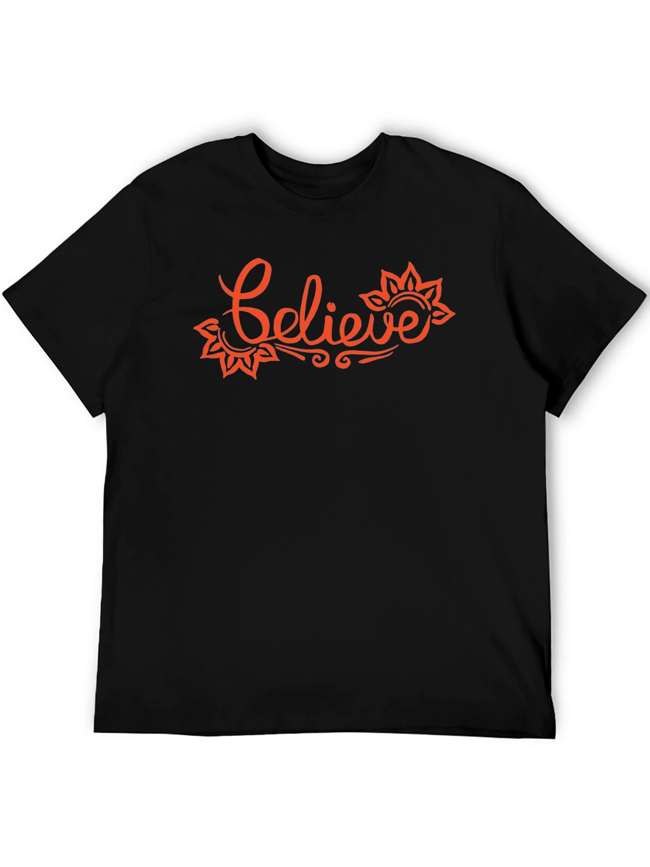 Believe Graphic T-Shirt - Trendy Crew Neck Tee