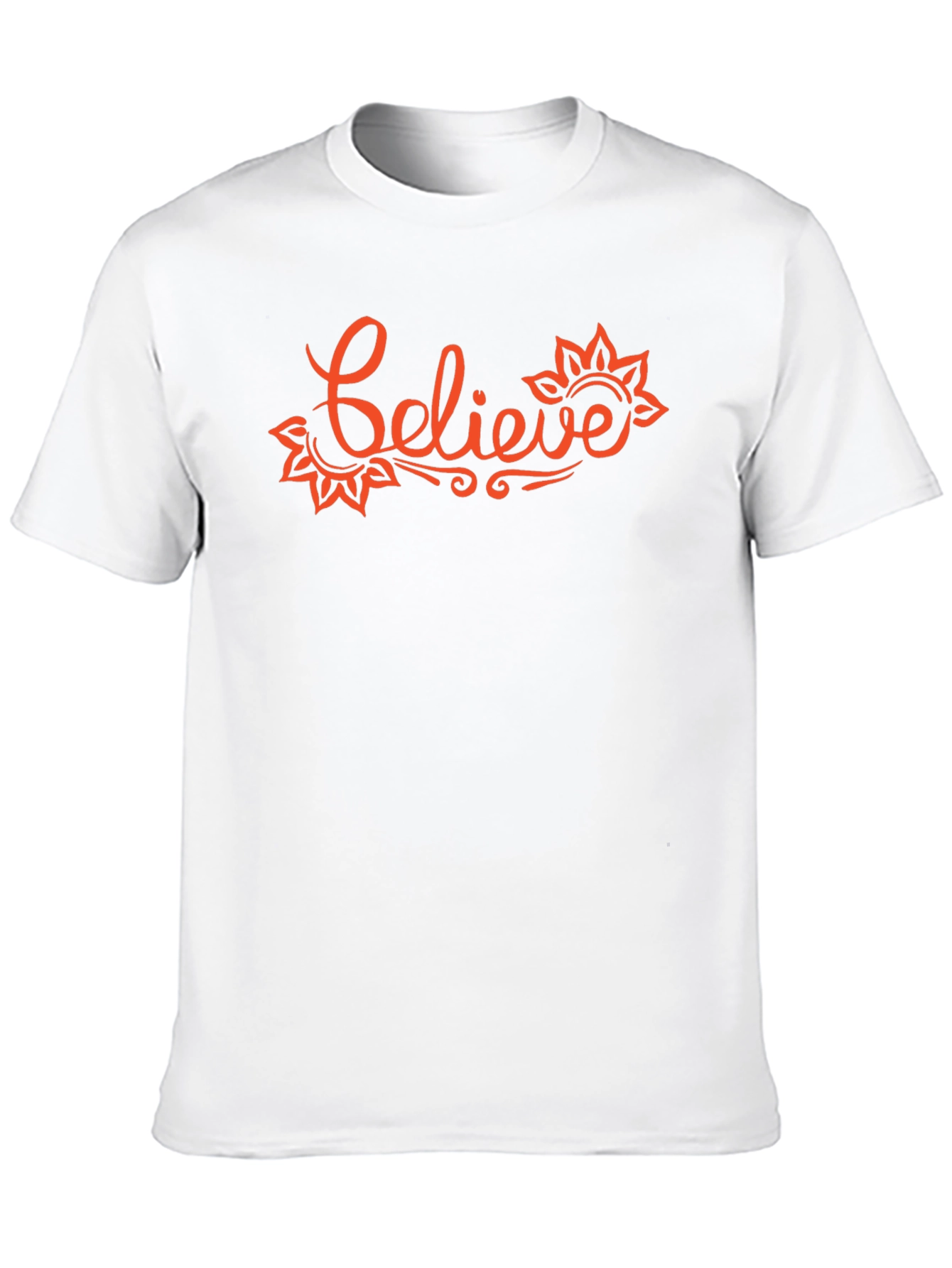 Believe Graphic T-Shirt - Trendy Crew Neck Tee