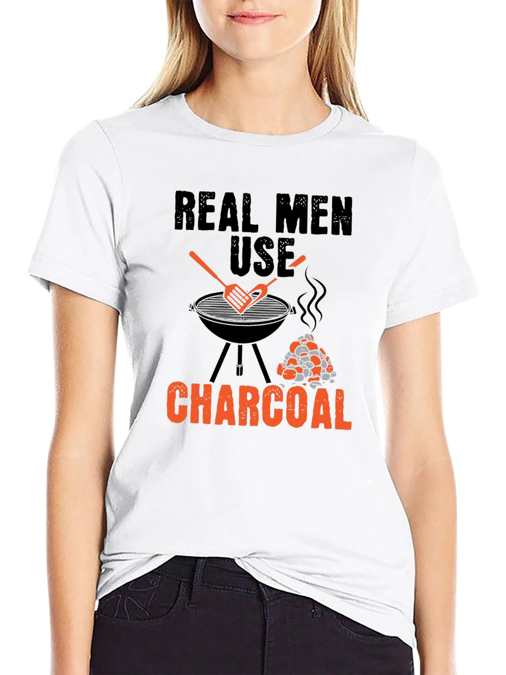 Real Men Use Charcoal BBQ T-Shirt