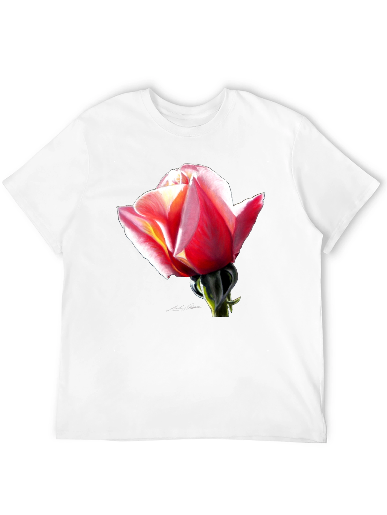 Rose Graphic Black T-Shirt