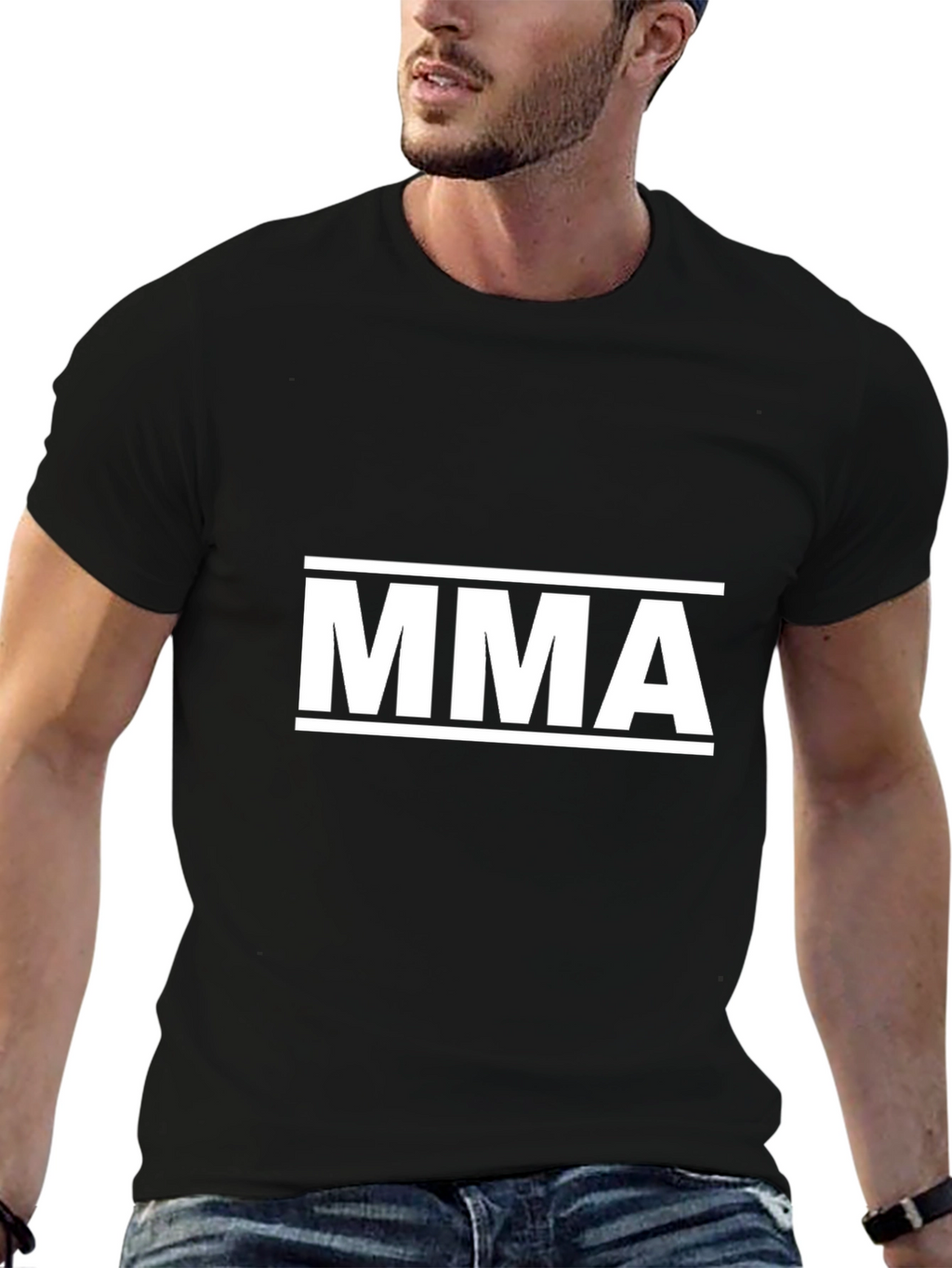 MMA Graphic Tee - Black Cotton Blend T-Shirt