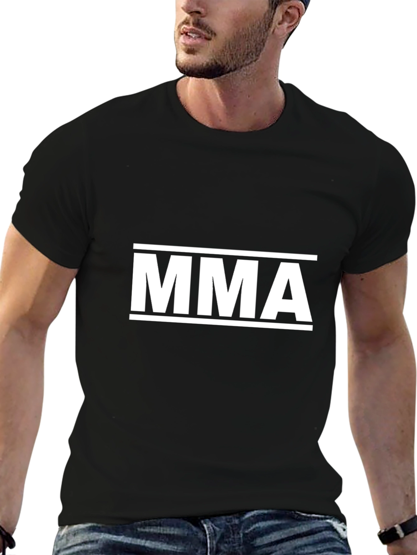 MMA Graphic Tee - Black Cotton Blend T-Shirt