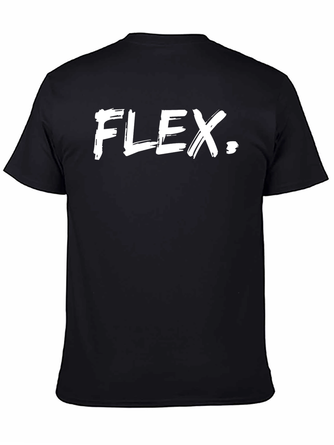 Flex Graphic Tee - Black Cotton T-Shirt for Men