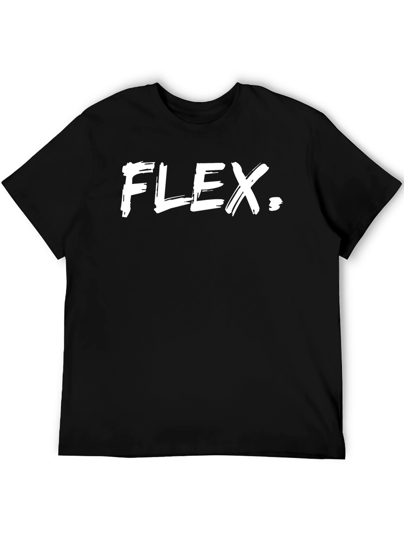Flex Graphic Tee - Black Cotton T-Shirt for Men