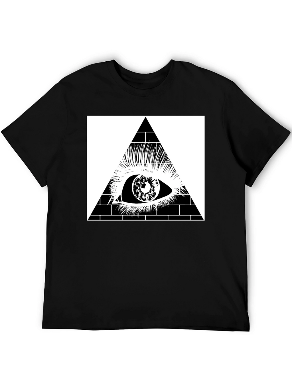 All Seeing Eye Pyramid Graphic Tee - Black