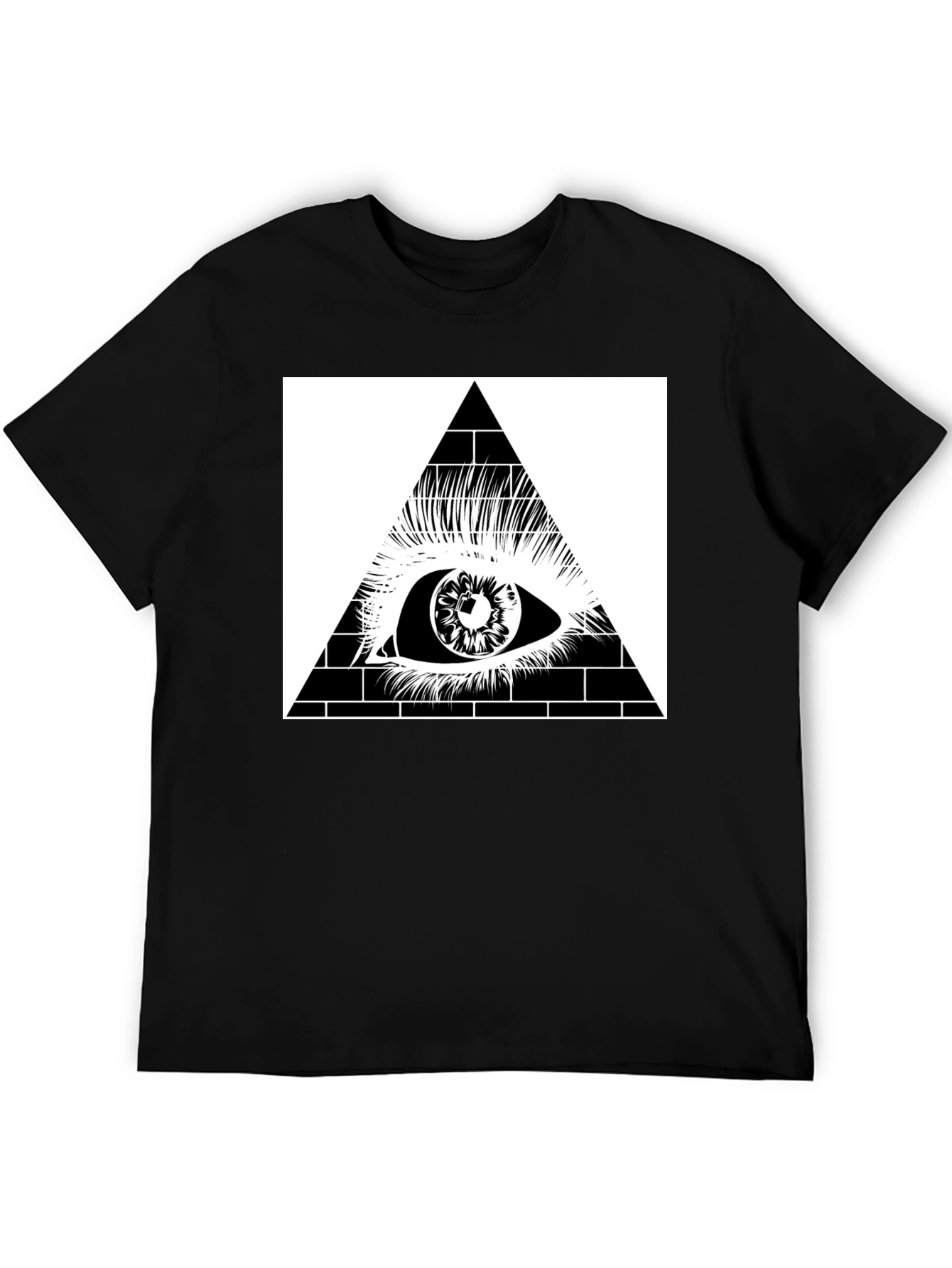 All Seeing Eye Pyramid Graphic Tee - Black