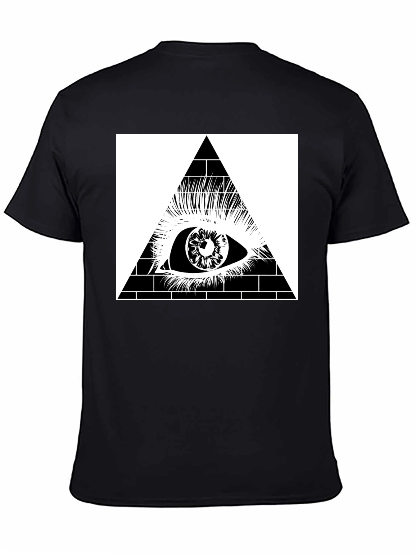 All Seeing Eye Pyramid Graphic Tee - Black