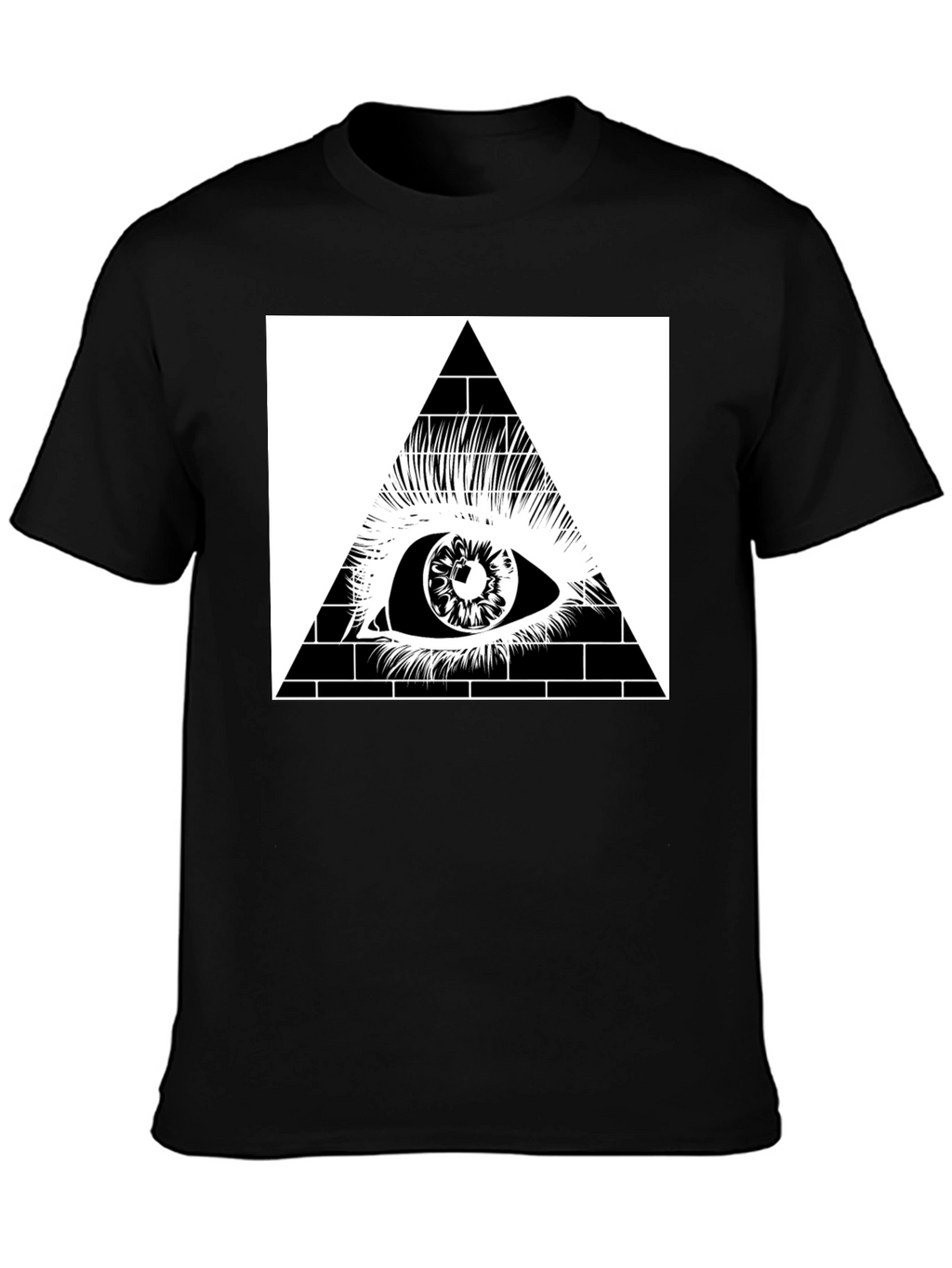 All Seeing Eye Pyramid Graphic Tee - Black