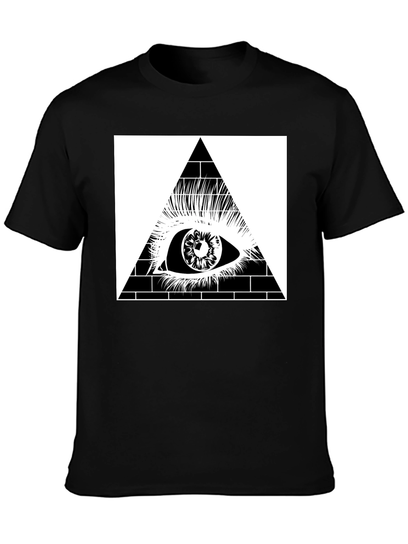 All Seeing Eye Pyramid Graphic Tee - Black