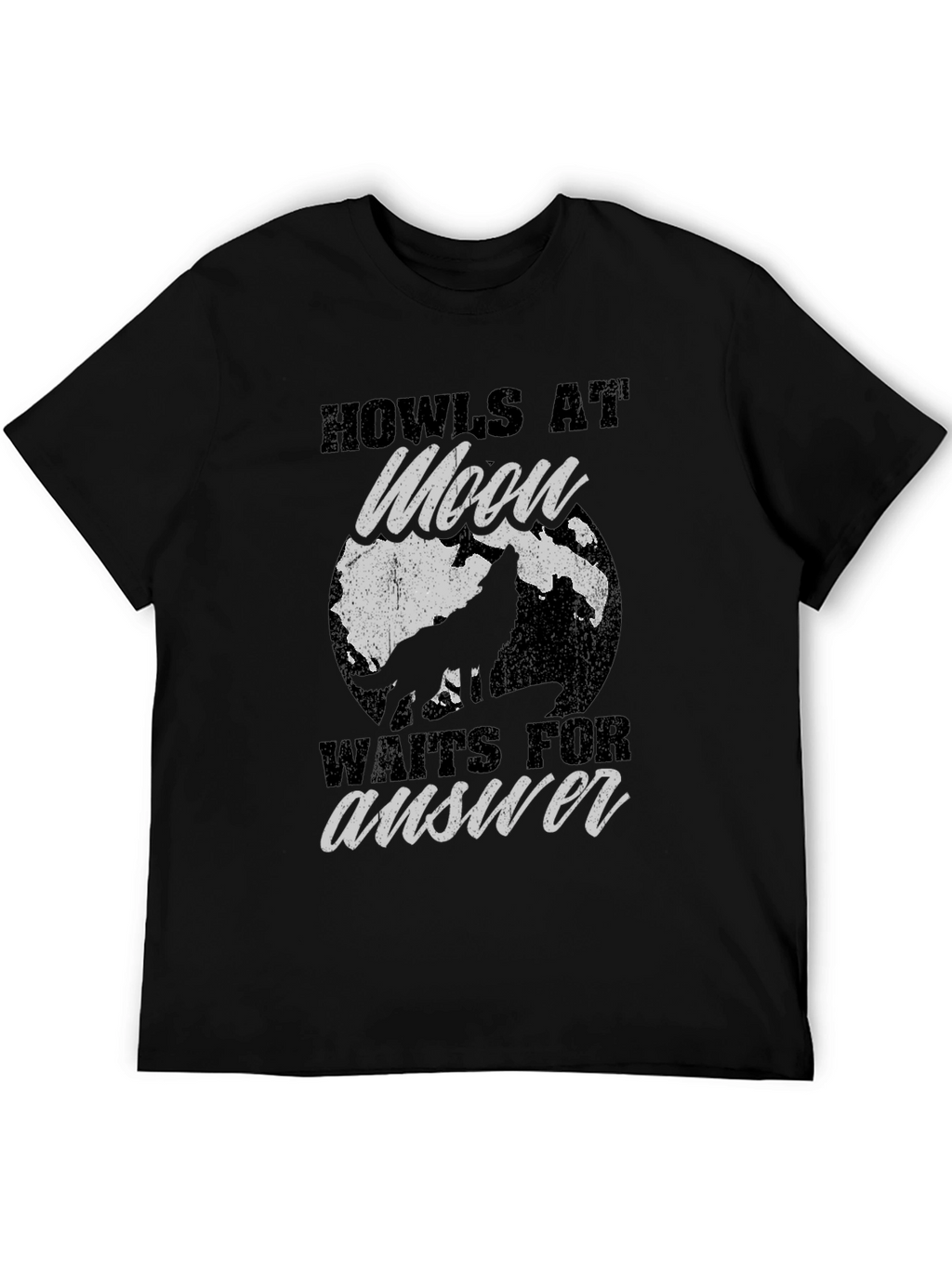 Howls at Moon Graphic Tee - Black