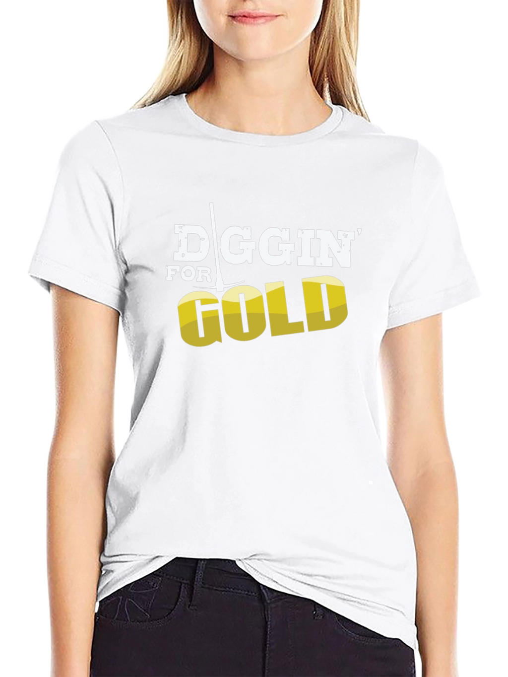 Diggin for Gold Mens Black T-Shirt