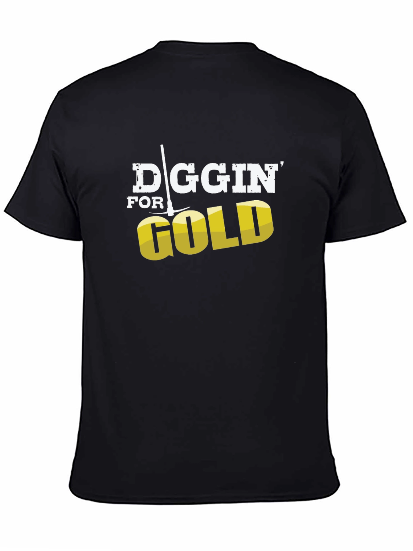 Diggin for Gold Mens Black T-Shirt
