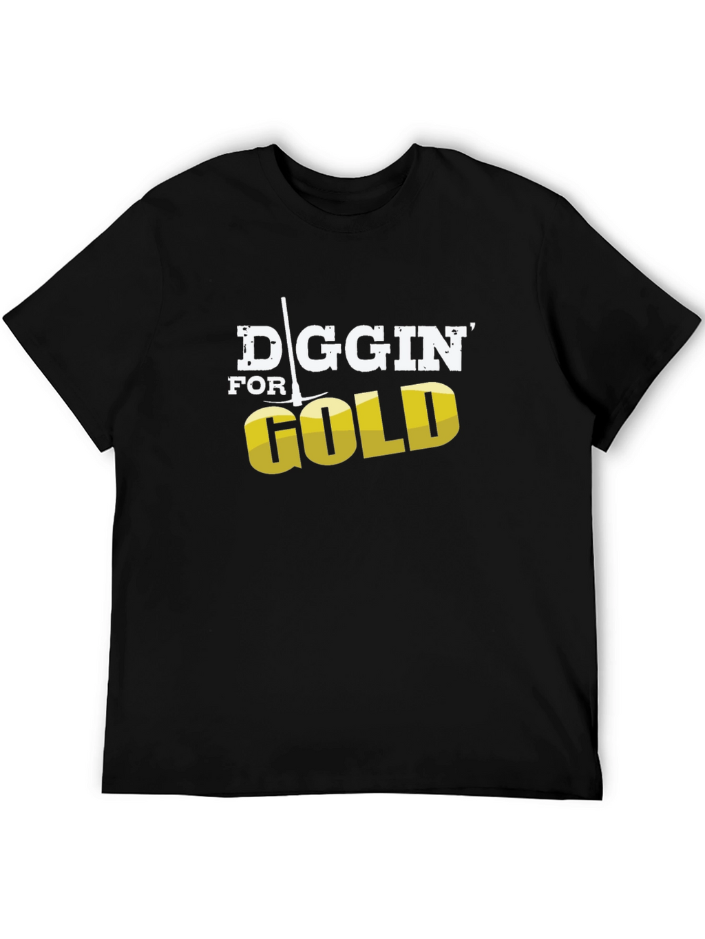 Diggin for Gold Mens Black T-Shirt