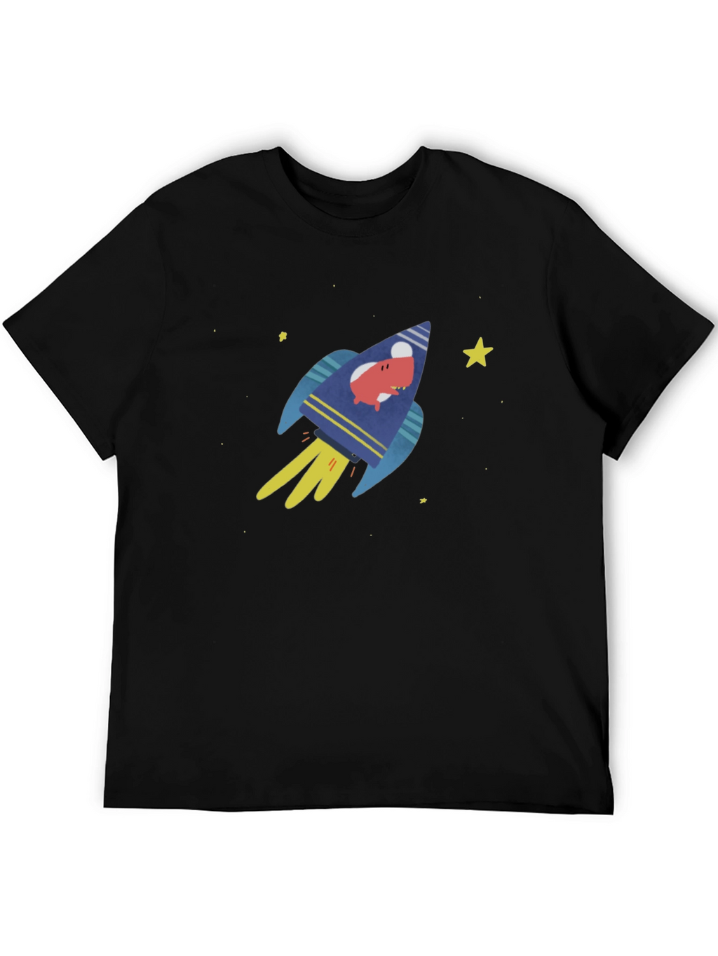Rocket Pig Mens Graphic T-Shirt - Black