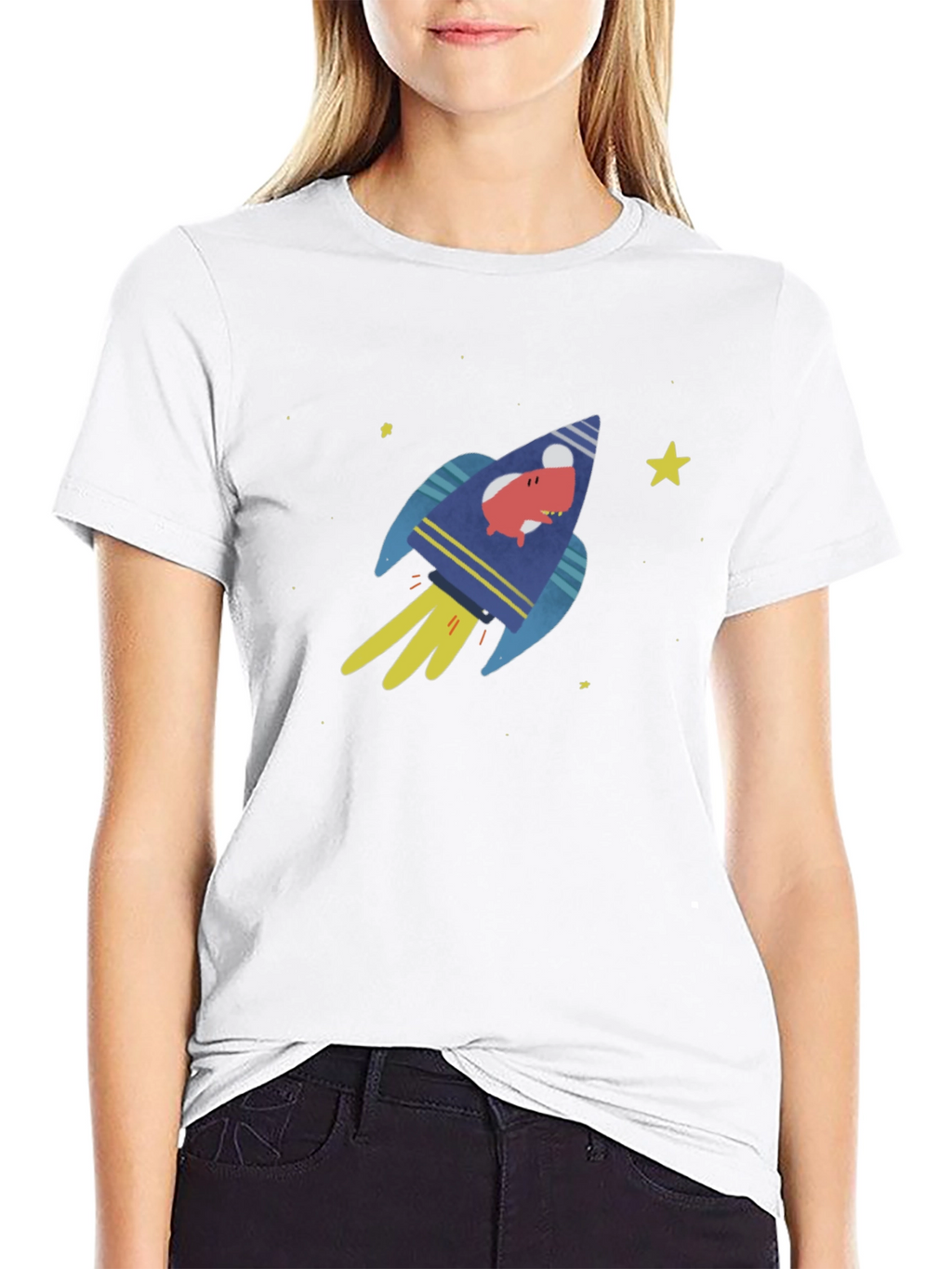 Rocket Pig Mens Graphic T-Shirt - Black