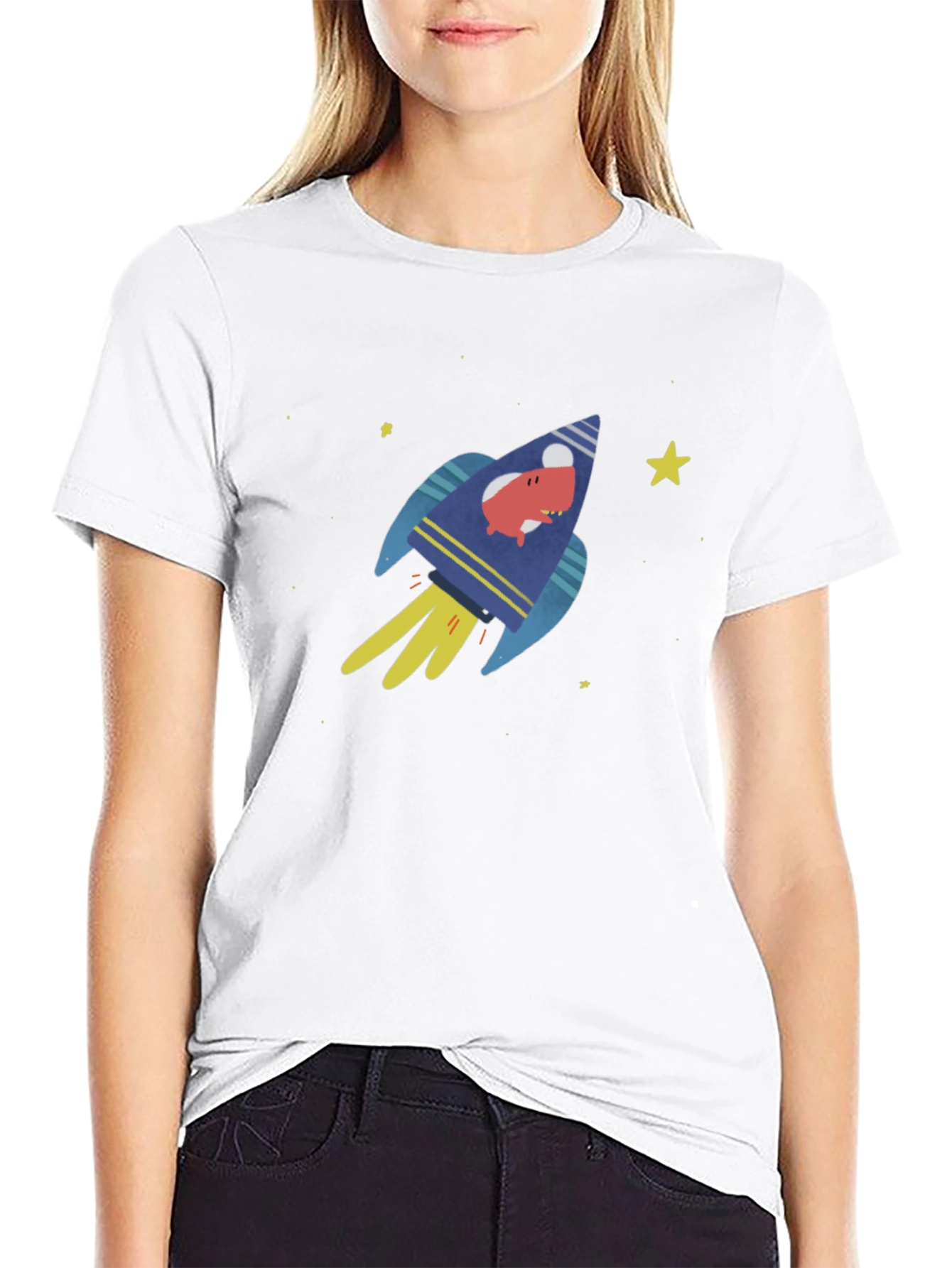 Rocket Pig Mens Graphic T-Shirt - Black