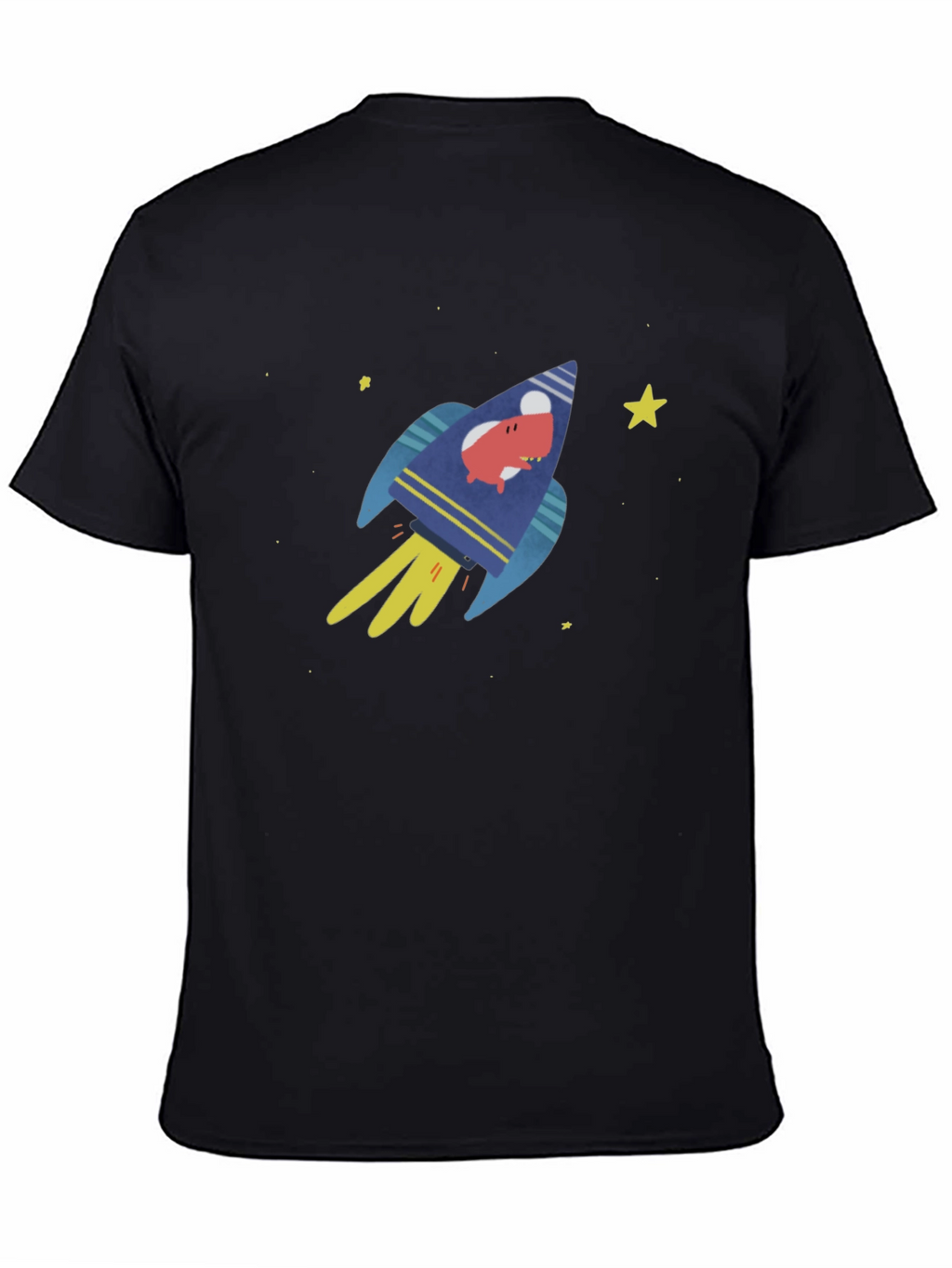 Rocket Pig Mens Graphic T-Shirt - Black