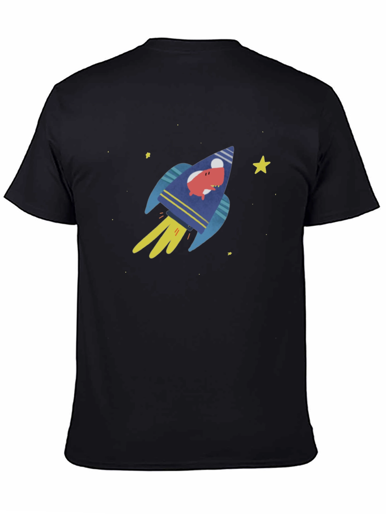Rocket Pig Mens Graphic T-Shirt - Black