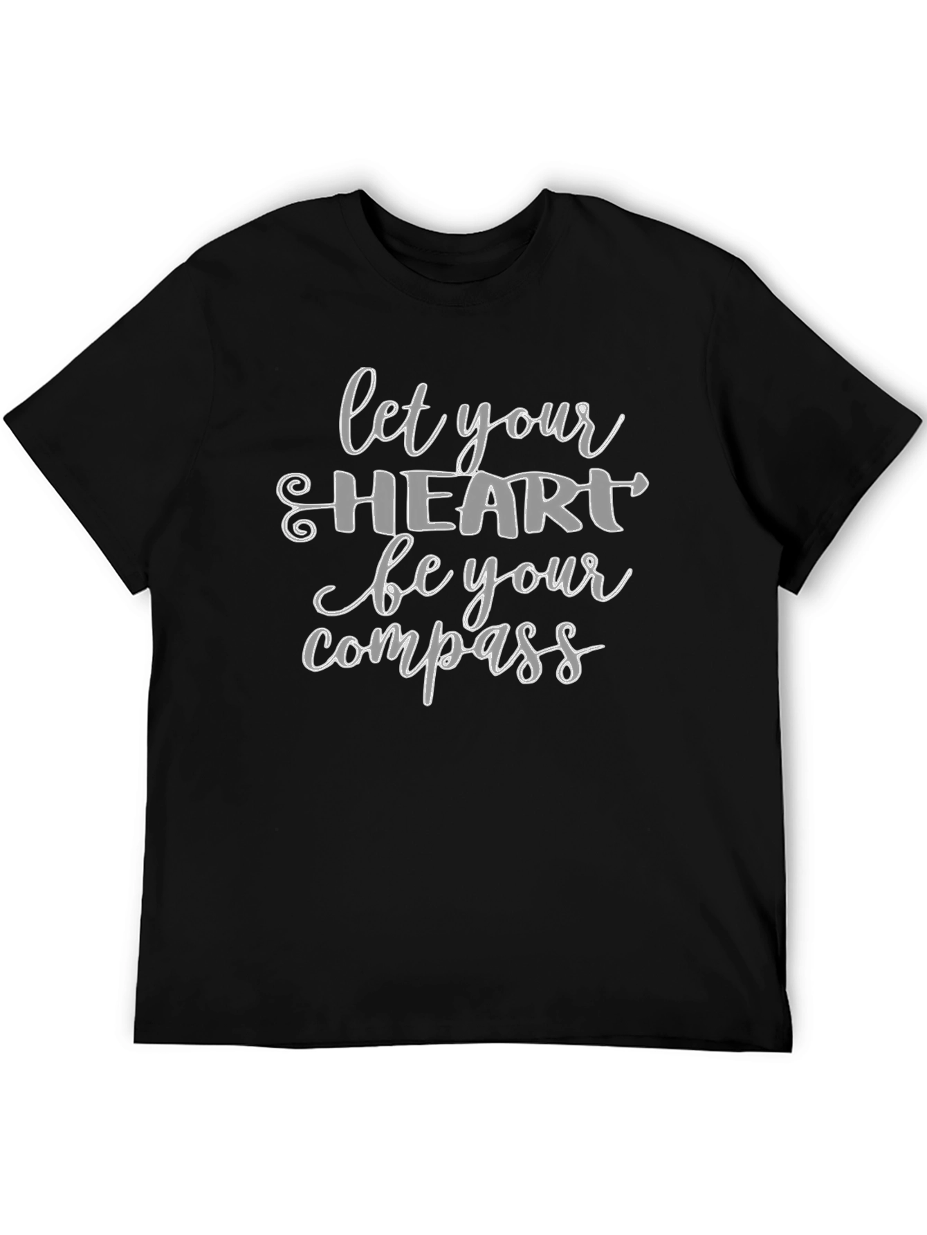 Let Your Heart Be Your Compass Black T-Shirt