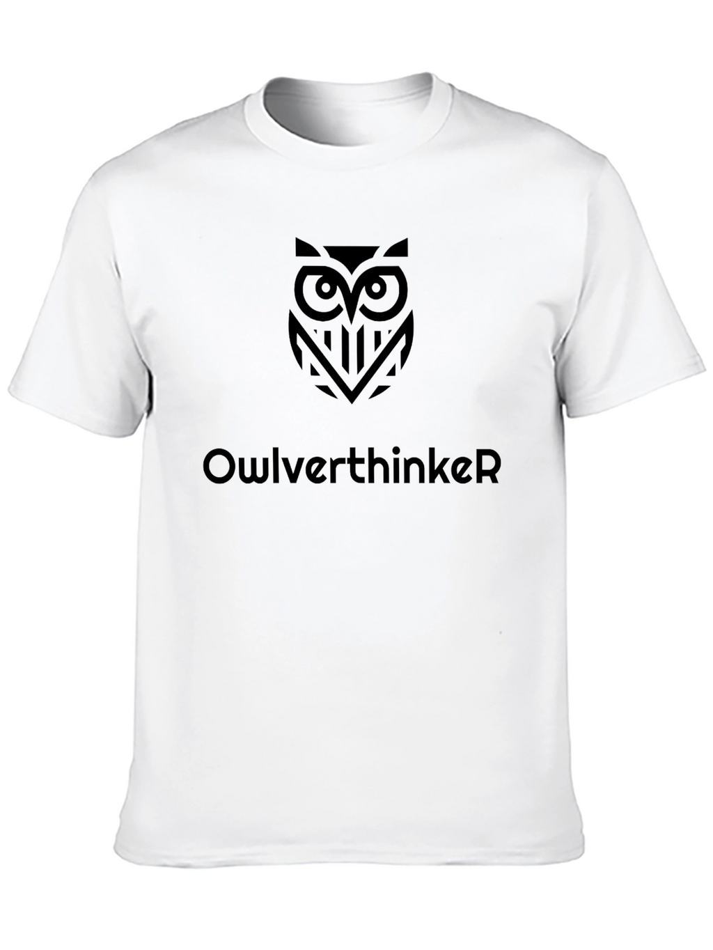 Owlverthinker Black Graphic Tee - Unique Design