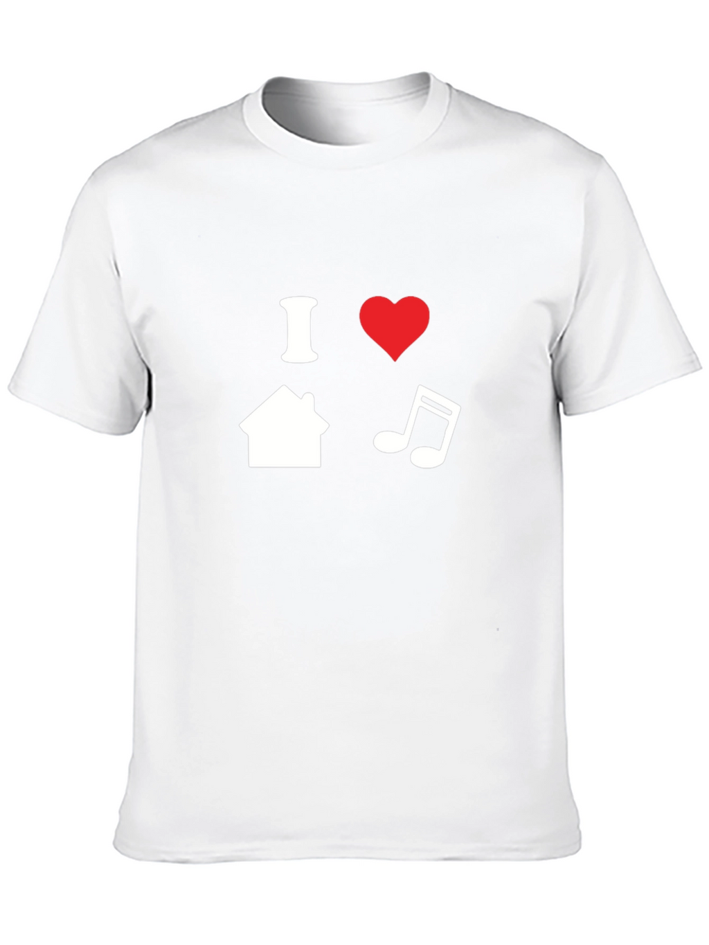 I Love House Music T-Shirt - Black Graphic Tee