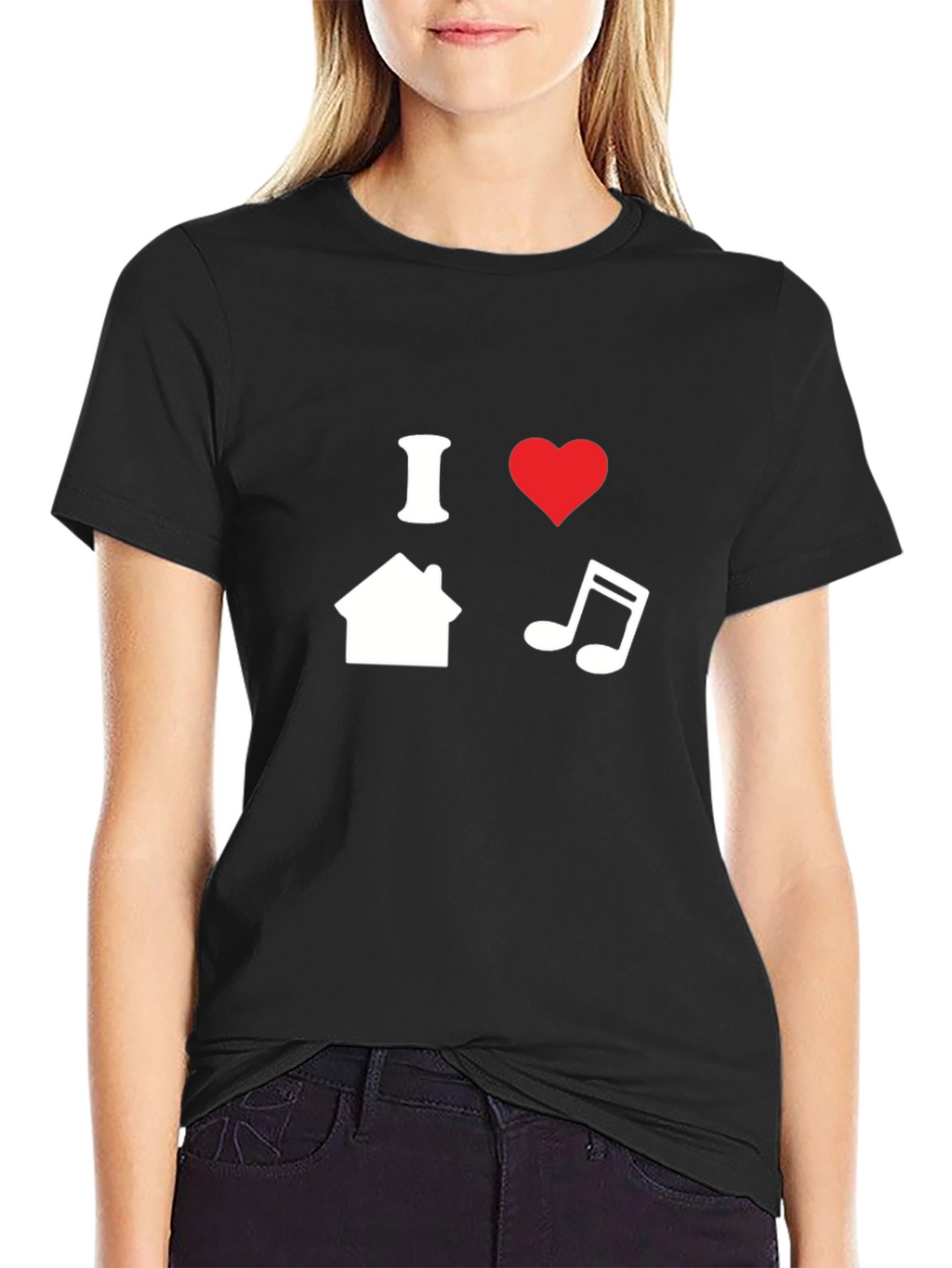I Love House Music T-Shirt - Black Graphic Tee