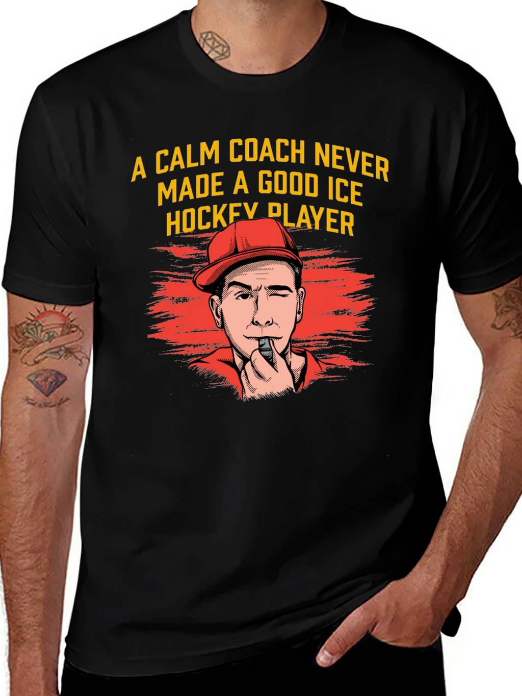Funny Hockey Coach Graphic T-Shirt