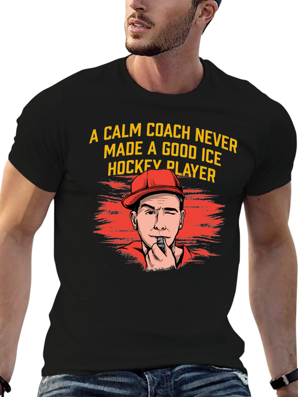 Funny Hockey Coach Graphic T-Shirt