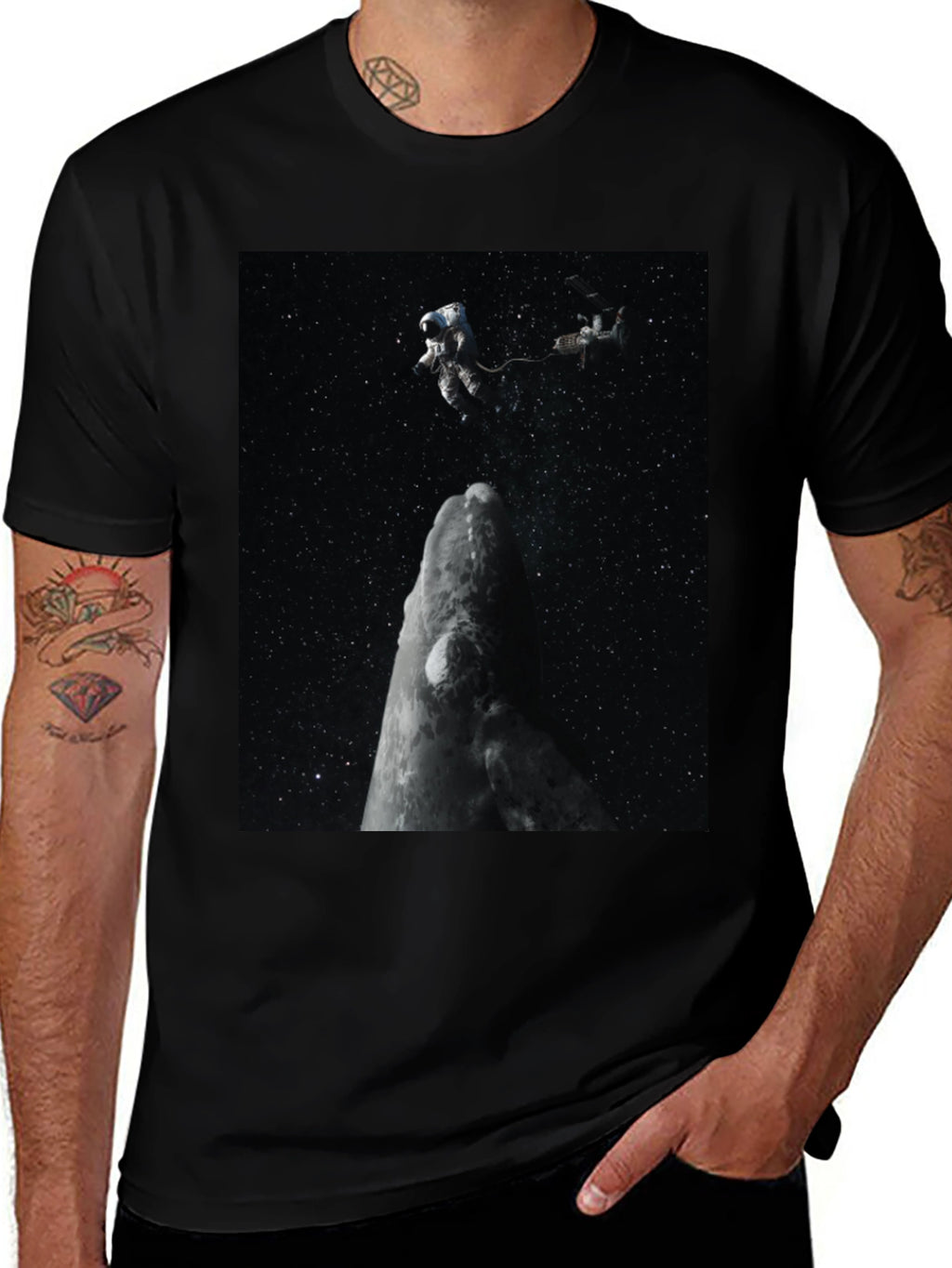 Astronaut Graphic Black T-Shirt