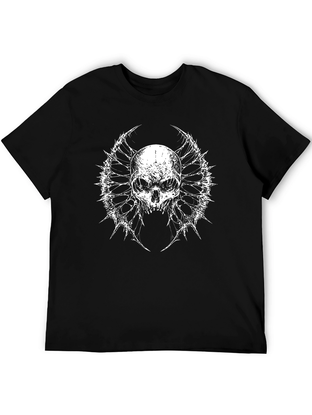 Skull Graphic Black T-Shirt - Edgy Style