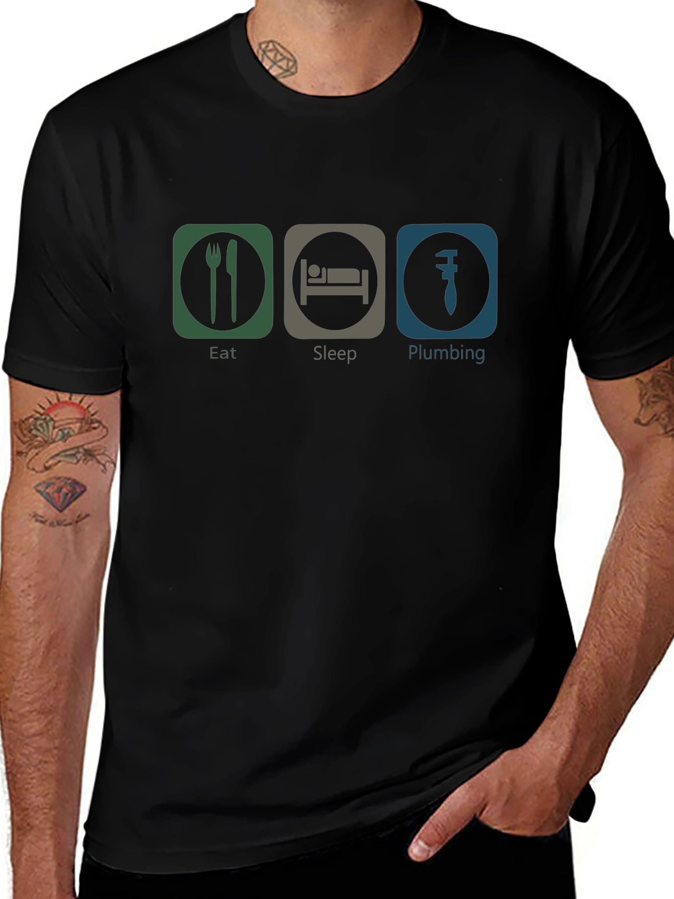 Eat Sleep Plumbing T-Shirt Plumber Gift
