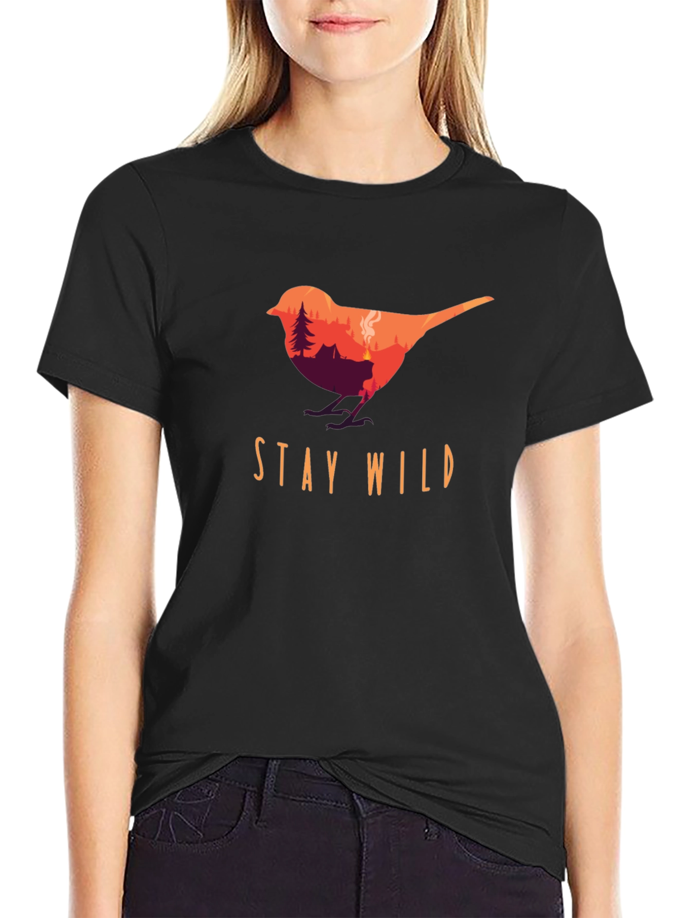 Stay Wild Bird Graphic Tee - Nature Lover T-Shirt