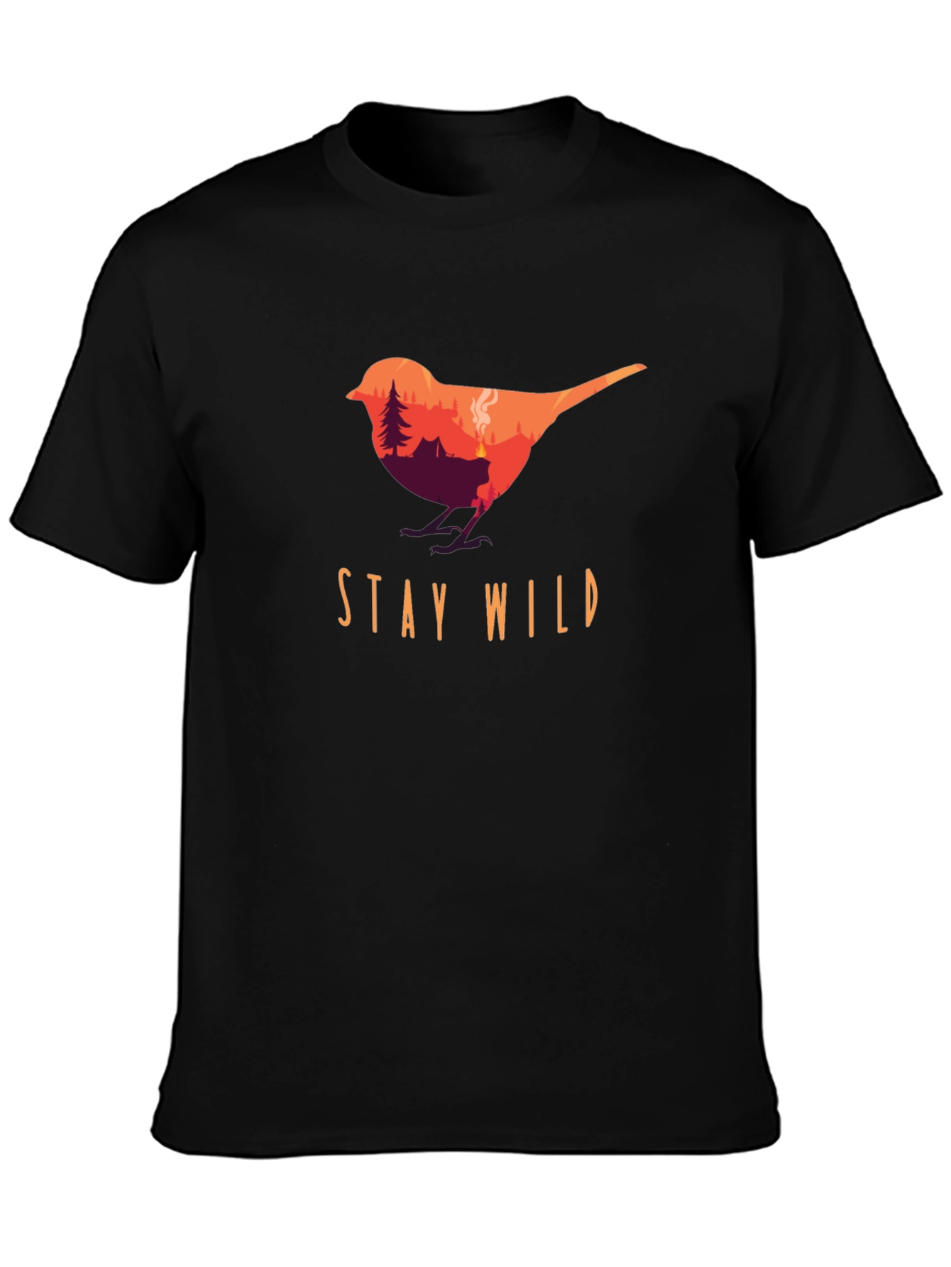 Stay Wild Bird Graphic Tee - Nature Lover T-Shirt