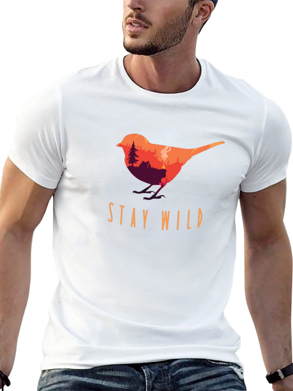 Stay Wild Bird Graphic Tee - Nature Lover T-Shirt