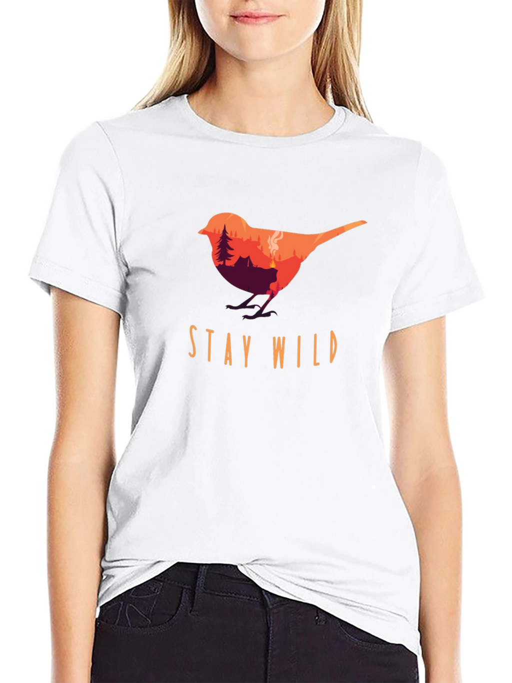 Stay Wild Bird Graphic Tee - Nature Lover T-Shirt