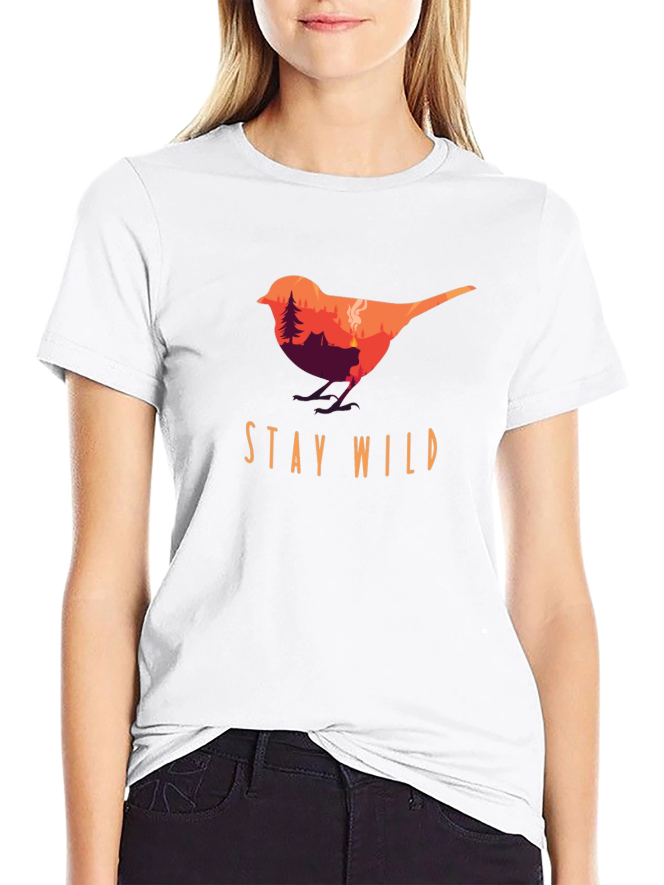 Stay Wild Bird Graphic Tee - Nature Lover T-Shirt