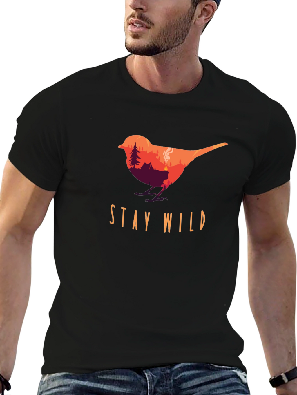 Stay Wild Bird Graphic Tee - Nature Lover T-Shirt