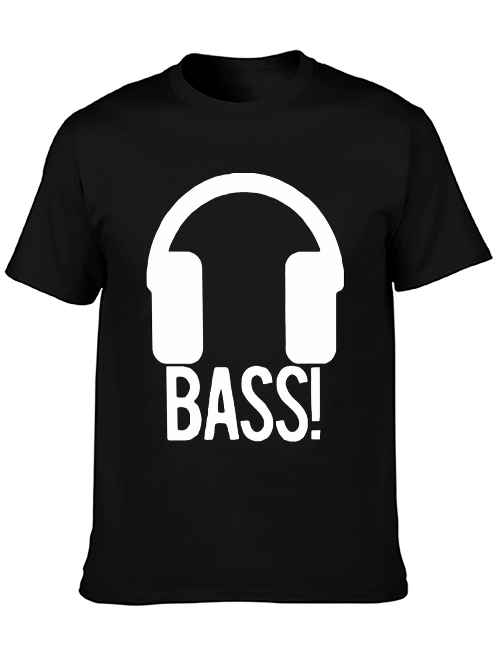Bass Headphones Black T-Shirt - Music Lover Tee