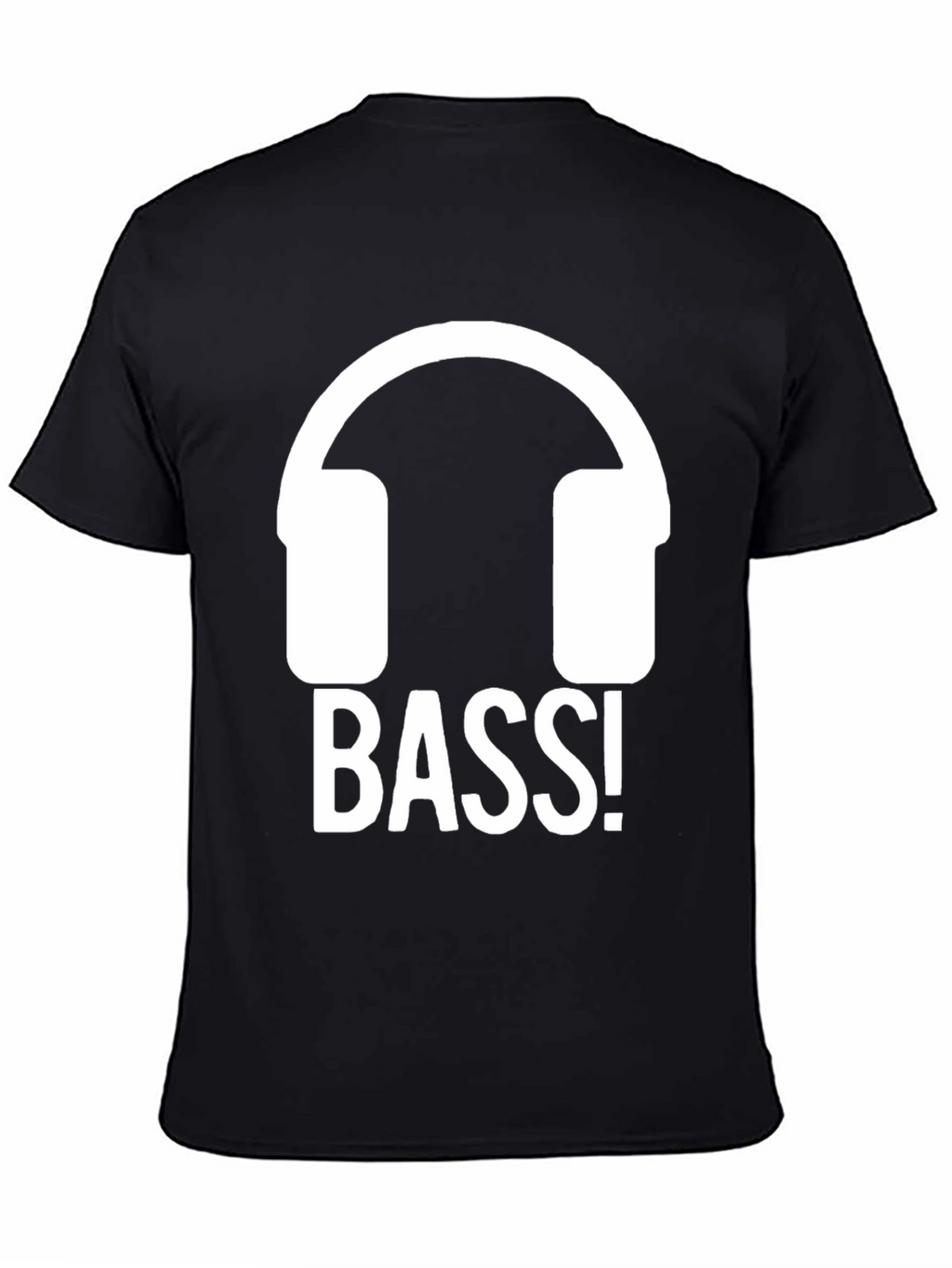 Bass Headphones Black T-Shirt - Music Lover Tee