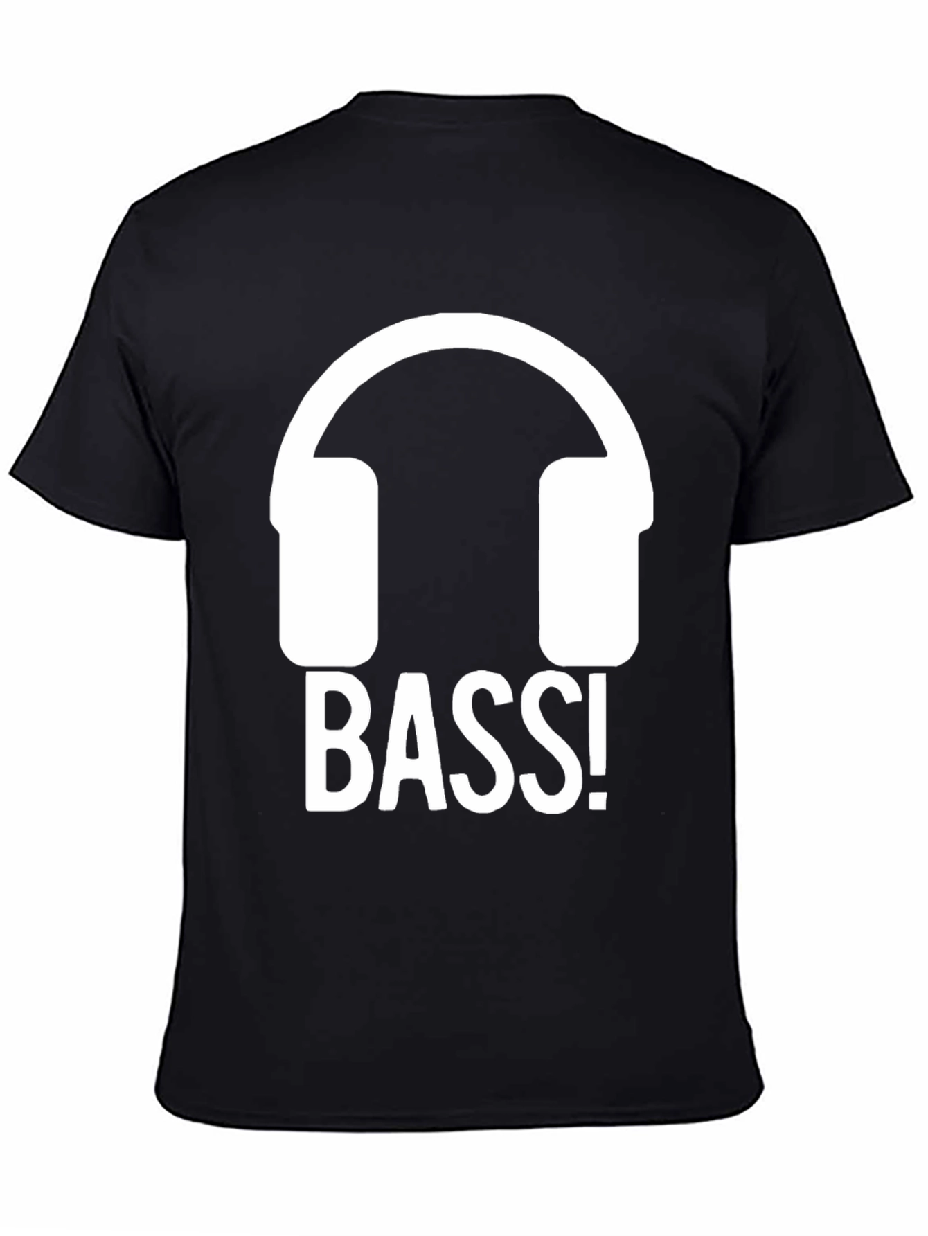 Bass Headphones Black T-Shirt - Music Lover Tee