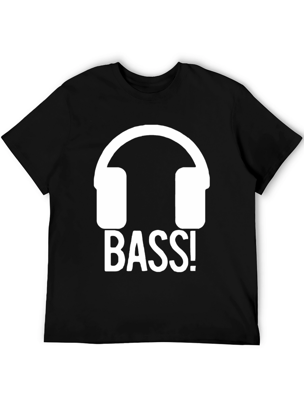 Bass Headphones Black T-Shirt - Music Lover Tee