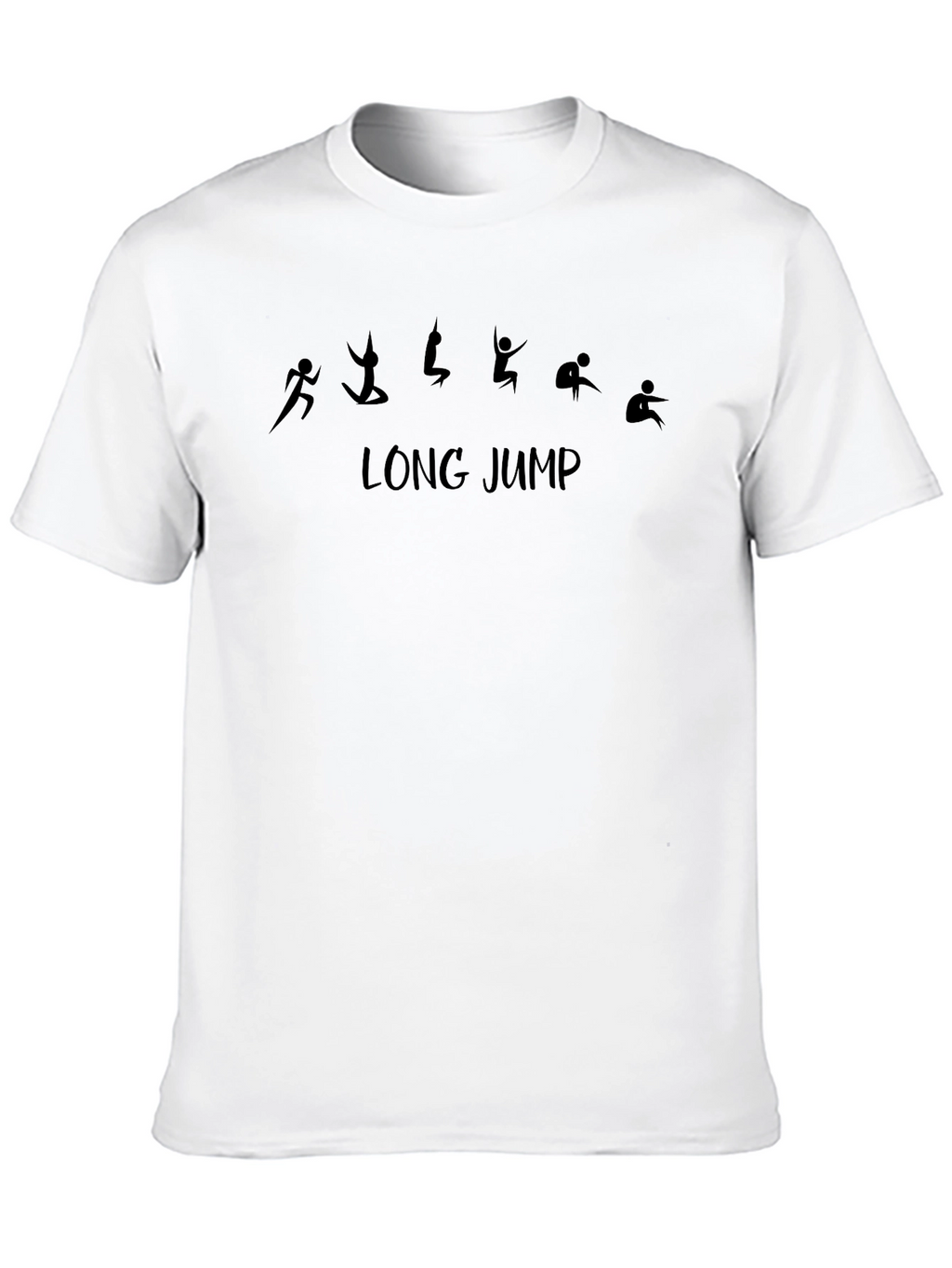 Long Jump T-Shirt Sporty Design Athletic Tee