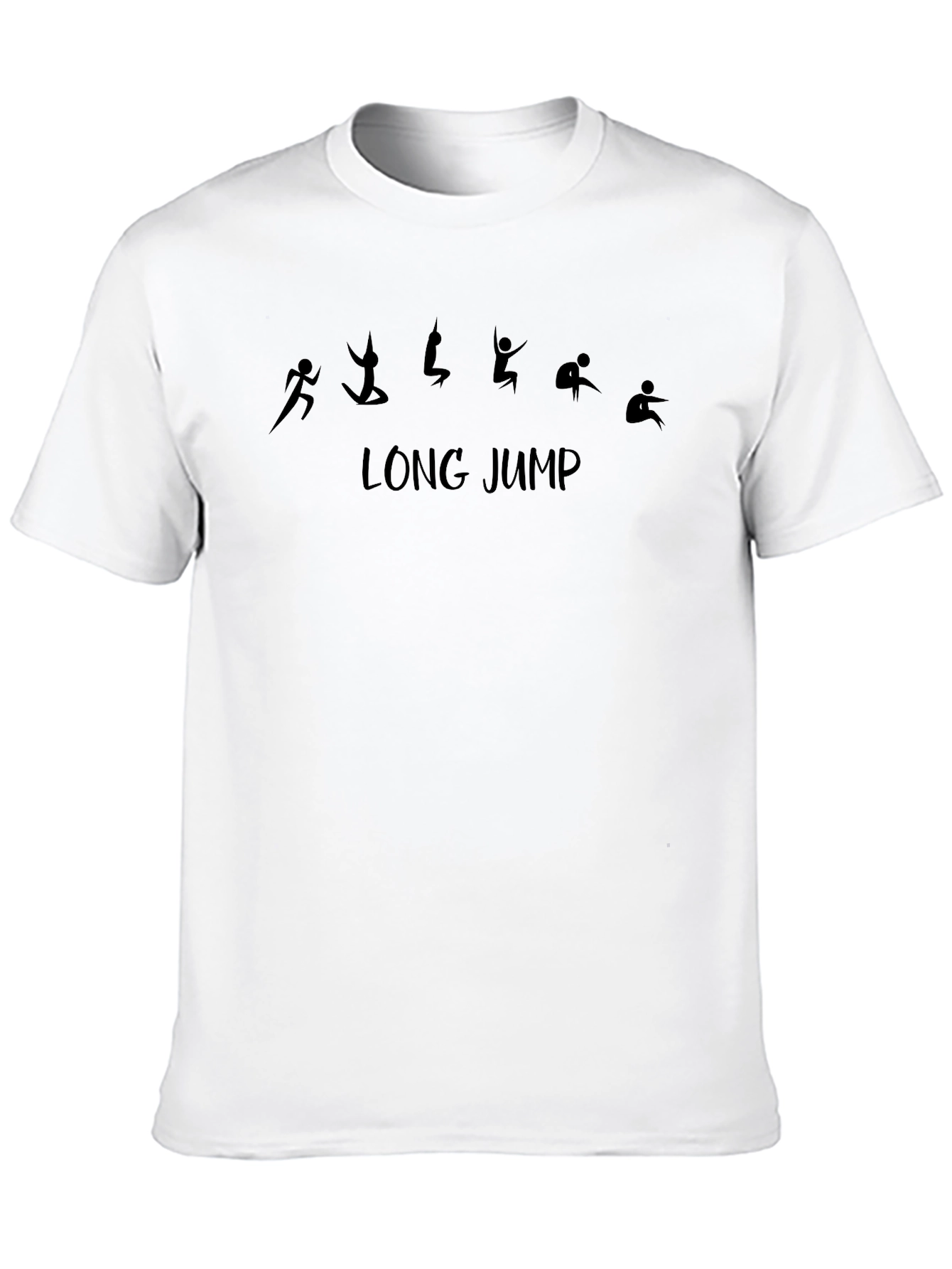 Long Jump T-Shirt Sporty Design Athletic Tee