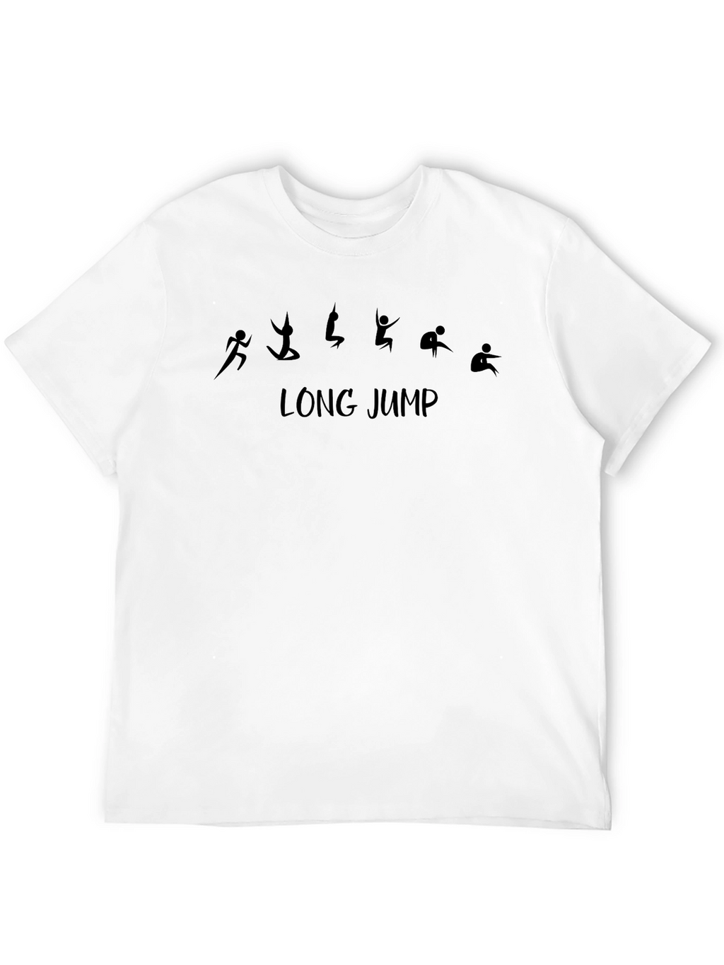Long Jump T-Shirt Sporty Design Athletic Tee