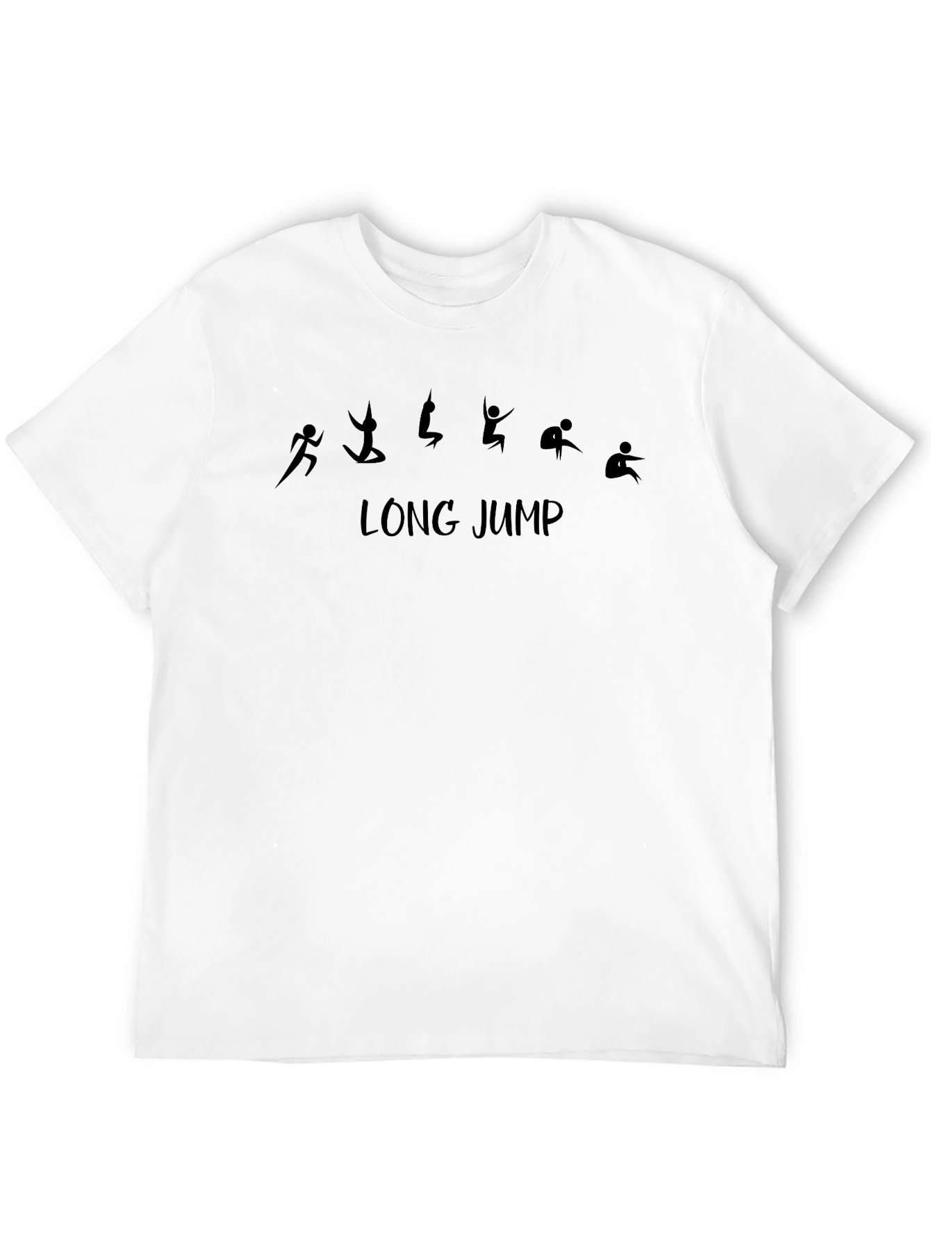 Long Jump T-Shirt Sporty Design Athletic Tee